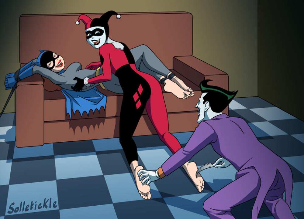 Solletickle Harley Quinn and Batgirl