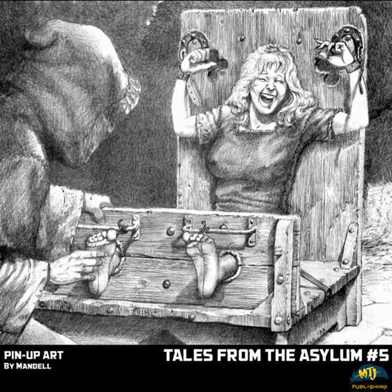 Art by Mandell, from "Tales from the Asyluym #5"